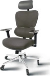 CLOUVOU B&uuml;rostuhl ProSeat, anthrazit, Stoff / Netz, mit Kopfst&uuml;tze, bis 150 kg