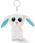 NICI Schl&uuml;sselanh&auml;nger Glubschis Hase Wolli-Dot, Pl&uuml;sch, wei&szlig;, blau, 1 St&uuml;ck