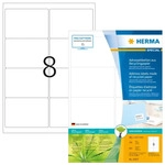 Herma Adressetiketten 10732 Recycling, wei&szlig;, 99,1 x 67,7mm, auf A4, 80 Blatt, 640