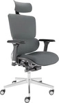 CLOUVOU B&uuml;rostuhl MasterSeat, anthrazit, Stoff / Netz, mit Kopfst&uuml;tze, bis 150 kg
