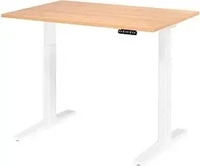 Hammerbacher Schreibtisch XMKA 12, eiche / wei&szlig;, elektrisch h&ouml;henverstellbar,...
