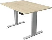 Kerkmann Schreibtisch Move 3 Tube, ahorn / silber, elektrisch h&ouml;henverstellbar, 120