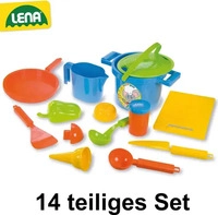 Lena Sandspielzeug 05410 Sandset Kochen, mit Eimer, Sieb, Kelle,...