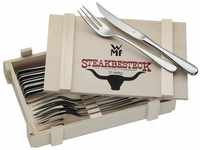 WMF Besteckset Steakbesteck in Holzkiste 12-teilig, 6 Personen, Cromargan Edelstahl