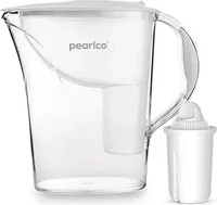 PearlCo Wasserfilter-Kanne Standard, 2,4 Liter, aus Kunststoff, wei&szlig;, inkl. 1