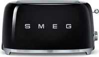 Smeg Toaster TSF02BLEU 50er Retro Style, mit 6 R&ouml;ststufen, schwarz, 1500 Watt,