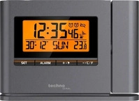 Technoline Wecker WT 519 schwarz, digital, Thermometer, Datumsanzeige, Funkuhr