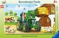 Ravensburger Puzzle 06044, Traktor auf dem Bauernhof, Rahmenpuzzle, ab 3 Jahre, 15