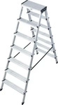 Krause Stehleiter Monto Dopplo, 120366, beidseitig begehbar, aus Aluminium, bis