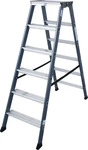 Krause Stehleiter Monto Sepro D, 125835, beidseitig begehbar, aus eloxiertem