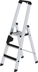 MUNK Stehleiter 41503, nivello-Leiterf&uuml;&szlig;e, mit Plattform, aus Aluminium, bis 150kg,