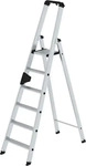 MUNK Stehleiter 40106, nivello-Leiterf&uuml;&szlig;e, mit Plattform, aus Aluminium, bis 150kg,