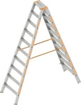 Layher Stehleiter Topic 1043, beidseitig begehbar, aus Aluminium, bis 150kg, mit 2 x