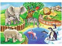 Ravensburger Puzzle 07602, Tiere im Zoo, 2x 12 Teile, ab 3 Jahre