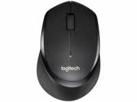 Logitech Maus B330 Silent Plus Wireless Mouse, 3 Tasten, 1000 dpi, schwarz