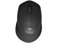 Logitech Maus M330 Silent Plus Wireless Mouse, 3 Tasten, 1000 dpi, schwarz