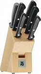 WMF Messerblock Classic Line, aus Buchenholz, braun, 8 x 28 cm, mit 5 Messern