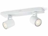Philips Deckenstrahler Spot Runner LED, weiß, dimmbar, schwenkbar, 2-flammig