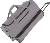Travelite Reisetasche Basics, erweiterbar, grau, 70 cm, mit Rollen, Boden- & 2