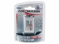 Ansmann Batterien Lithium Extreme 9V Block, E-Block, 6LR61, 1 Stück