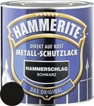 Hammerite Rostschutzfarbe Metall-Schutzlack, 3in1, Hammerschlag, schwarz, gl&auml;nzend,