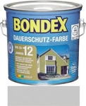 Bondex Holzfarbe Dauerschutz-Farbe, 2,5l, au&szlig;en & innen, wetterfest, silbergrau,