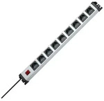 Kopp Steckdosenleiste POWERversal, mit 1,4m Kabel, 9-fach in silber mit Schalter