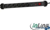 InLine Steckdosenleiste 16431A, mit 1,5m Kabel, 6-fach, schwarz,