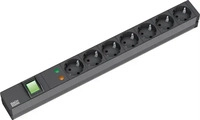 Bachmann Steckdosenleiste 333.535 PDU, 2m, 7-fach in schwarz, &Uuml;berspannungsschutz,