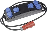 as-Schwabe CEE-Stromverteiler 60854 S2, mobil, f&uuml;r au&szlig;en, 6x Schutzkontakt 230V