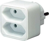 Brennenstuhl Steckdosenadapter 1508030, wei&szlig;, 2-fach Eurosteckdose