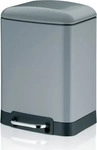 Kela M&uuml;lleimer Davino, 22997, grau, Kosmetikeimer aus Metall, 6 Liter
