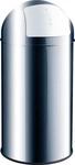 Helit M&uuml;lleimer H 24014, Push-Klappe, silber, aus Edelstahl, 50 Liter