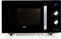 Domo Mikrowelle DO2924, 800 Watt, schwarz, mit Drehteller, Garraum 23 Liter
