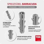Tox D&uuml;bel 013100081, Barracuda, 10 x 50mm, Universald&uuml;bel, 50 St&uuml;ck