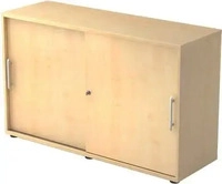 Hammerbacher Schiebet&uuml;renschrank B-Serie, Holz, abschlie&szlig;bar, 120 x 74,8 x 40cm,
