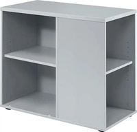 Hammerbacher Standcontainer B-Serie, lichtgrau, mit 4 F&auml;chern, Tiefe 80cm