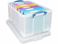 Really-Useful-Box Aufbewahrungsbox 64WSTR, 64L, mit Deckel, Kunststoff, weiß, 71 x