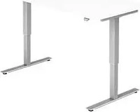 Hammerbacher Schreibtisch XMST 16, wei&szlig; / silber, elektrisch...