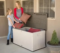 Lifetime Gartenbox Harmony, aus Kunststoff, 128 x 64 x 67cm, 440 Liter, lichtgrau
