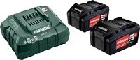 Metabo Werkzeugakku Basis Set, 685050000, 18V / 4,0Ah, 2 Akkus und Ladeger&auml;t
