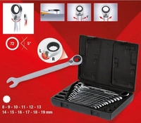 KS-Tools Maulschl&uuml;ssel GEARplus, 503.4665, Maul-Ringratschenschl&uuml;ssel Set