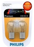 Philips Auto-Lampe Vision, P21/5W, 12 V / 21,5 Watt, Gl&uuml;hlampe, 2 St&uuml;ck