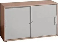 Hammerbacher Schiebet&uuml;renschrank 1752S, Holz, abschlie&szlig;bar, 120 x 74,8 x 40cm,