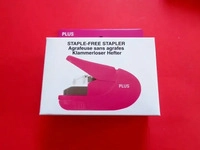 Plus-Japan Heftger&auml;t SL-106AB, 31148, klammerlos, pink, Heftleistung 5 Blatt