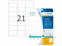 Herma Inkjet-Etiketten 8838, Special, weiß, 63,5 x 38,1mm, matt, 25 Blatt, 525