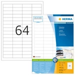 Herma Universaletiketten 4607 Premium, wei&szlig;, 48,3 x 16,9mm, 200 Blatt, 12800...