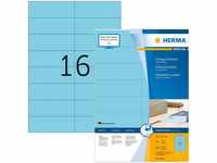 Herma Universaletiketten 4258 Special, blau, 105 x 37mm, 100 Blatt, 1600 Stück