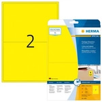 Herma Universaletiketten 4496, Special, gelb, 199,6 x 143,5mm, abl&ouml;sbar, 20...