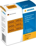 Herma Nummernetiketten 4807, 10 x 22mm, dreifach nummeriert 000-999, braun, 3000